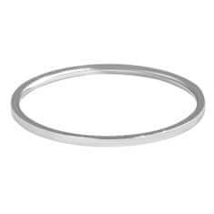 Troli Elegáns minimalista acél gyűrű Silver (Kerület 49 mm)