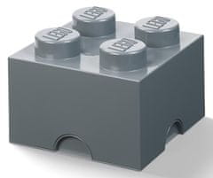 LEGO Tárolódoboz 250x250x180 mm, sötétszürke