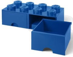LEGO Tároló doboz 8 fiókkal, kék