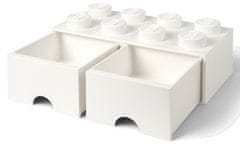 LEGO Tároló doboz 8 fiókkal, fehér
