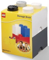 LEGO Tárolódoboz Multi-Pack 4 db - fekete, fehér, szürke