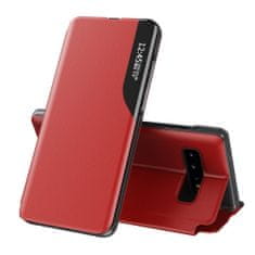 MG Eco Leather View könyv tok Huawei P40 Lite E, piros