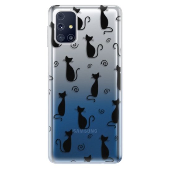 iSaprio Cat pattern 05 - black szilikon tok Samsung Galaxy M31s