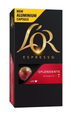 L'Or Espresso Splendente Intenzitás 7 - 100 alumínium kapszula, kompatibilisek a Nespresso® kávéfőzővel