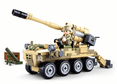 Sluban Army Model Bricks M38-B0751 8x8-as mobil ágyú szárazföldi aknavetőkkel