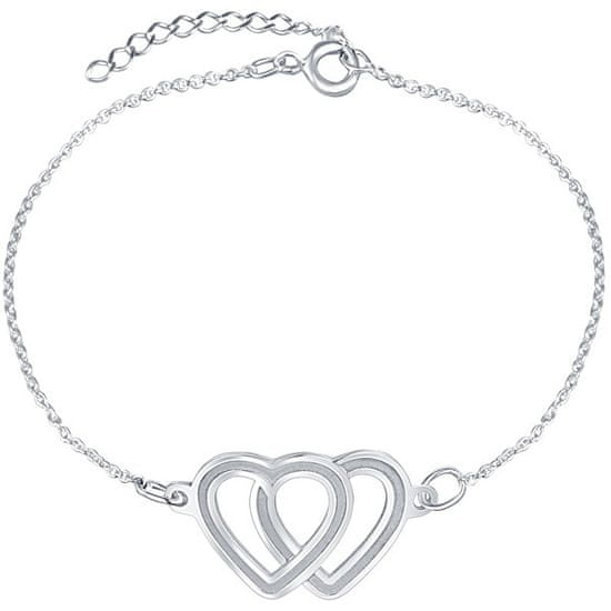 Praqia Gyönyörű ezüst karkötő szívvel Lovela KA6063_C