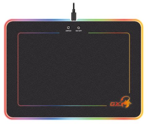 Egérpad Genius GX Gaming GX-Pad 600H (31250006400) RGB szövet tartós csúszásmentes alsó rész világítás