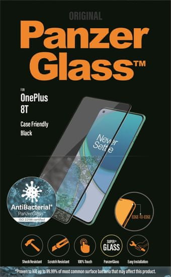 PanzerGlass Edge-to-Edge Antibacterial OnePlus 8T készülékhez 7016, fekete