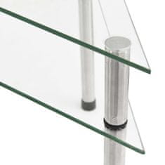 Greatstore átlátszó edzett üveg konyhai polc 49,5 x 35 x 19 cm