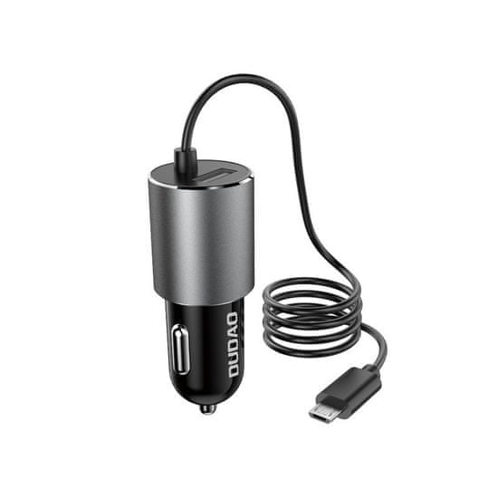 DUDAO R5Pro USB autós töltő Micro USB kábellal 3.4A, fekete