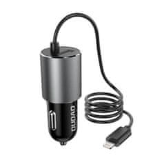 DUDAO R5Pro USB autós töltő + Lightning kábel 3.4A, fekete