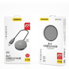 DUDAO A15B 4in1 USB HUB adapter 1x USB 3.2 / 3x USB 2.0, fekete