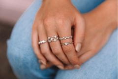 Hot Diamonds Luxus ezüst gyűrű topázzal és gyémánttal Willow DR206 (Kerület 59 mm)