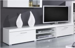 Cama meble TV asztal Samba REG8 - fehér / fehér fényes