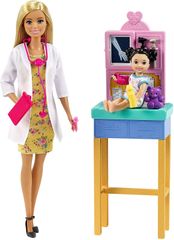 Mattel Barbie Karrier baba Gyermekorvos Szőke játékkészlet