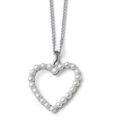 Oliver Weber Romantikusezüst gyöngy nyaklánc Szív Dive Pearl 61172 (lánc, medál)