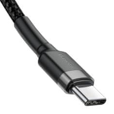 BASEUS Cafule kábel USB-C / USB-C PD2.0 QC3.0 3A 2m, fekete/szürke