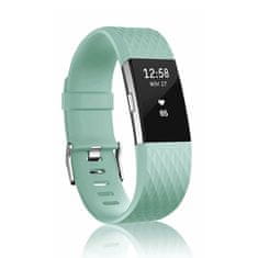 BStrap Silicone Diamond (Small) szíj Fitbit Charge 2, light teal