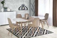 Halmar Összecsukható étkezőasztal Edward - fehér fényű / Tölgy San Remo