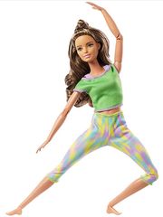 Mattel Sportos - barna hajú Barbie zöld felsőben