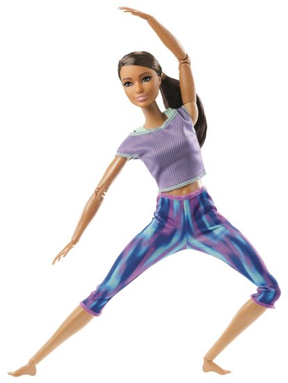 Mattel Sportos - fekete hajú Barbie lila felsőben FTG80