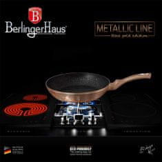 Berlingerhaus 3 darabos gránit serpenyő készlet 20/24/28 cm Metallic Line Rose Gold Bh-1278
