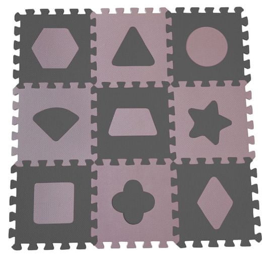 BabyDan Geometriai alakzatok puzzle játszó alátét, 90x90 cm