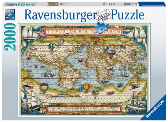 Ravensburger Puzzle 168255 - Utazás a világ körül, 2000 darabos