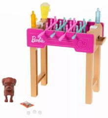 Mattel Barbie Mini játék szett kisállattal és asztali focival