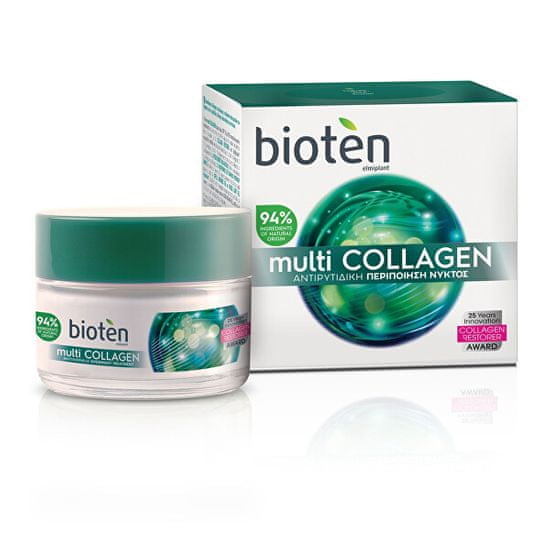Bioten Éjszakai ránctalanító krém Multi Collagen (Antiwrinkle Overnight Treatment) 50 ml