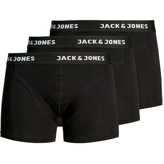 Jack&Jones 3 PACK - férfi boxeralsó JACANTHONY 12171944 Black