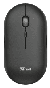 Trust Puck, fekete (24059) ultravékony vezeték nélküli Bluetoothh Wifi 2.4 Ghz beállítható érzékenység LED tölthető akkumulátor