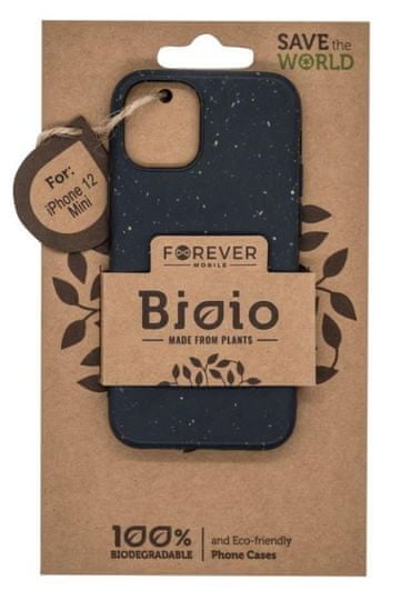Forever Bioio hátlapi védőtok Apple iPhone 12 mini (5,4") készülékhez, GSM102593, fekete