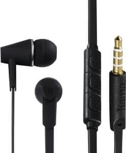 modern fejhallgató kábeles hama joy az örömteli hallgatáshoz 10 mm-es átalakítókkal felszerelve gyönyörű hang tiszta szilikon dugók jó passzív zajszűrés 1,2 m-es kábel lapos kábelbeállítás beépített kábel-vezérlés