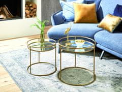 Mørtens Furniture Anna dohányzóasztal (2 db), 48 cm, arany