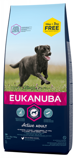 Eukanuba Adult Large Breed 15 kg + 3 kg