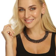 JwL Luxury Pearls Dupla nyaklánc valódi fekete gyöngyből JL0657