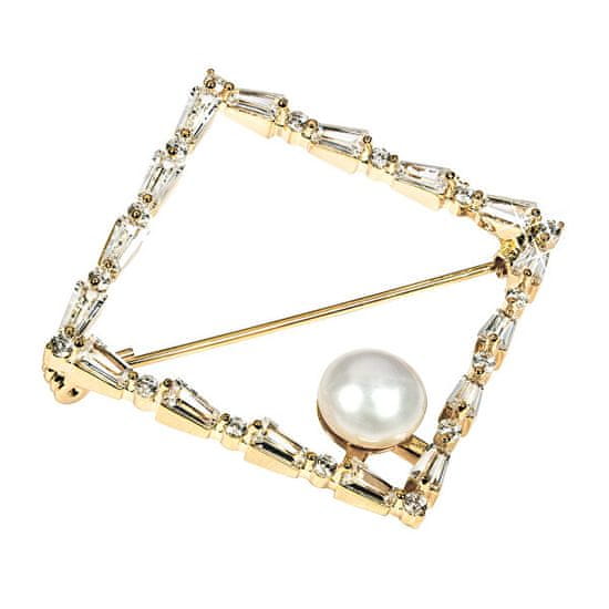 JwL Luxury Pearls Csillogó aranyozott bross igazgyönggyel JL0520