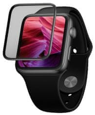 FIXED 3D Full-Cover védőüveg applikátorral Apple Watch 41mm készülékhez, FIXG3DW-817-BK, fekete