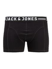Jack&Jones Plus 3 PACK - férfi boxeralsó JACSENSE 12147591 Black (Méret 4XL)