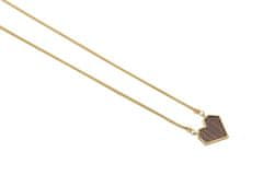 BeWooden női nyaklánc fából készült részletekkel Aurum Necklace Heart arany