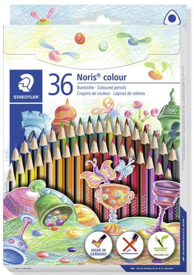Staedtler Noris Colour színes ceruzák, 36 szín, háromszög alakú