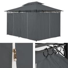 tectake Emine luxus kerti sátor 4 x 3 m 6 oldalfallal - antracit