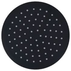 Vidaxl fekete kerek rozsdamentes acél esőztető zuhanyfej 20 cm 147690