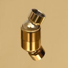 Greatstore aranyszínű kerek rozsdamentes acél esőztető zuhanyrózsa 25 cm