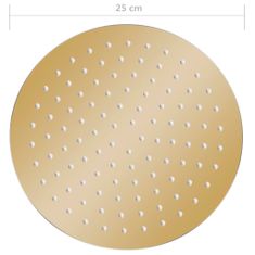 shumee aranyszínű kerek rozsdamentes acél esőztető zuhanyrózsa 25 cm