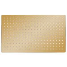 Greatstore aranyszínű négyszögletes rozsdamentes acél esőztető zuhanyfej 50x30 cm