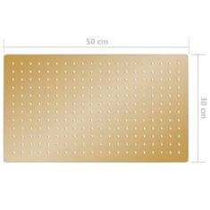 shumee aranyszínű négyszögletes rozsdamentes acél esőztető zuhanyfej 50x30 cm 