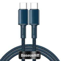 BASEUS Data kabel USB-C / USB-C PD QC 100W 5A 1m, kék