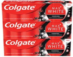 Colgate Max White Charcoal, 3 x 75 ml